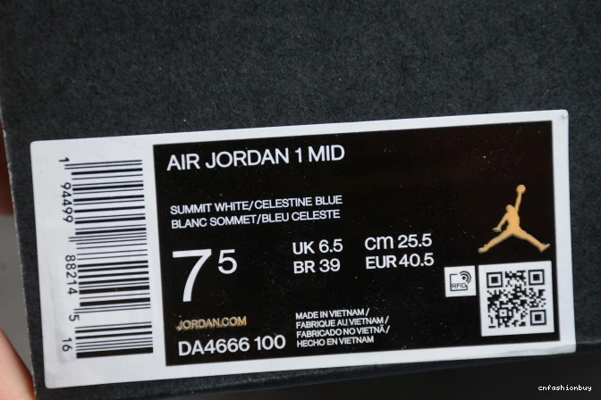 Air Jordan Textures Mixed DA4666-100 1 Mid Blue 1126